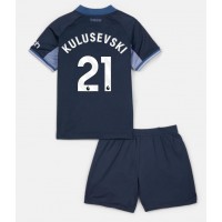 Fotbalové Dres Tottenham Hotspur Dejan Kulusevski #21 Dětské Venkovní 2023-24 Krátký Rukáv (+ trenýrky)